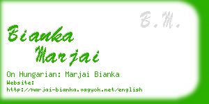 bianka marjai business card